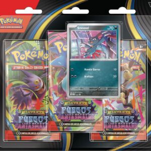 Blíster de 3 Sobres de Mejora de Megaevolución-Fuegos Fantasmales: Sneasel