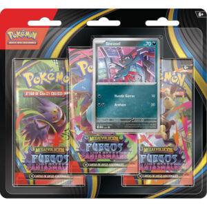 Blíster de 3 Sobres de Mejora de Megaevolución-Fuegos Fantasmales: Sneasel